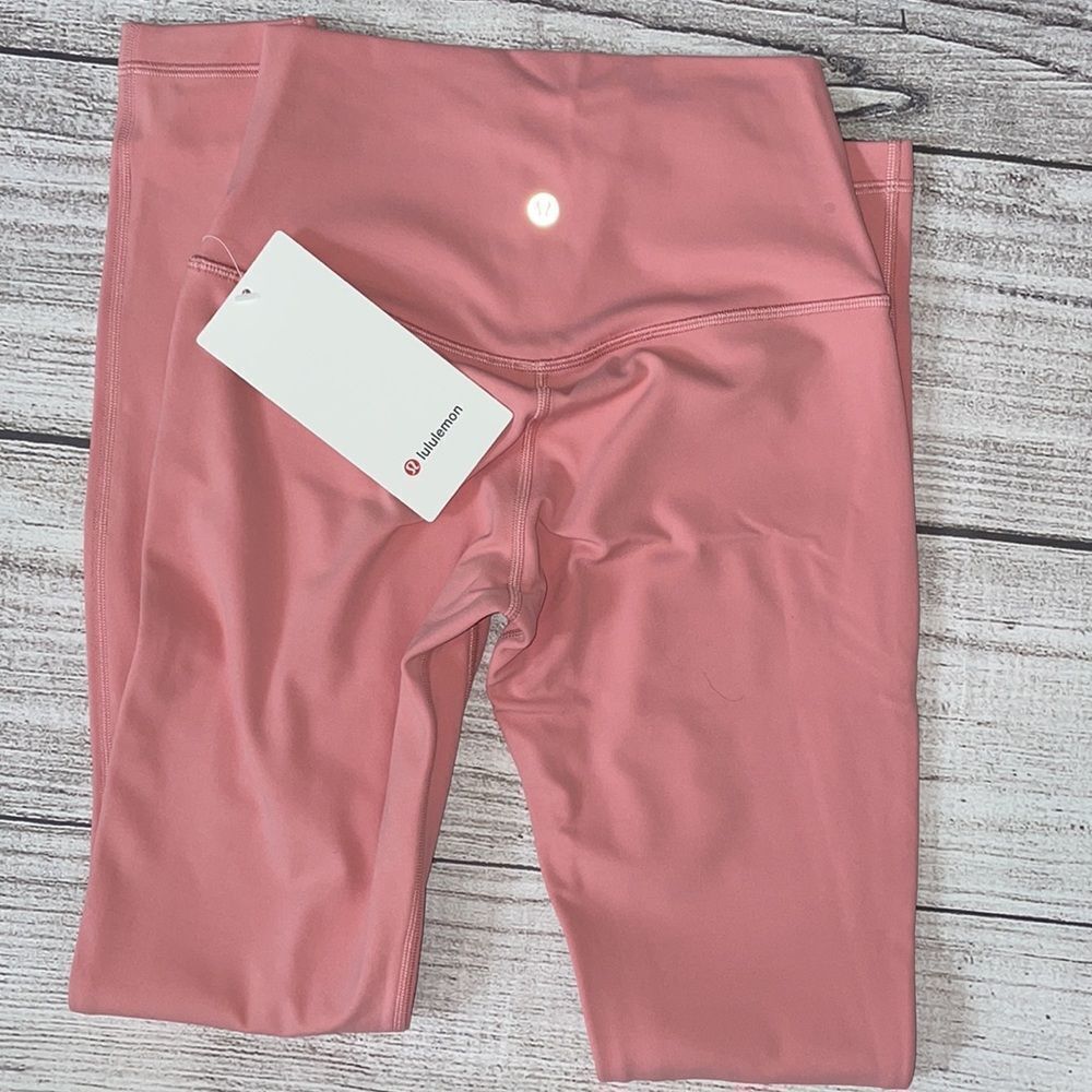 NWT lululemon Align Leggings 25” PANT PINK PUFF PINK SIZE 4 HIGH RISE PERFECT - Picture 2 of 11